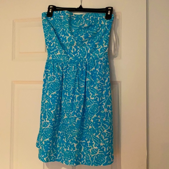Lily Pulitzer strapless dress, size S, great condition!